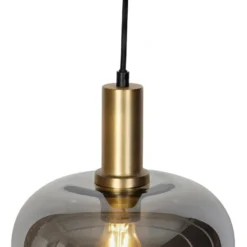 Qazqa hanglamp zuzanna grijs e27