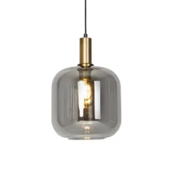 Qazqa hanglamp zuzanna grijs e27