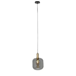 Qazqa hanglamp zuzanna grijs e27