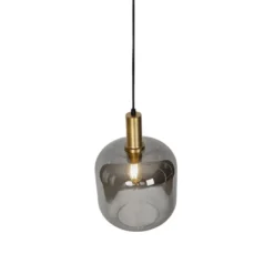 Qazqa hanglamp zuzanna grijs e27