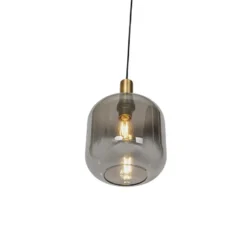 Qazqa hanglamp zuzanna grijs e27