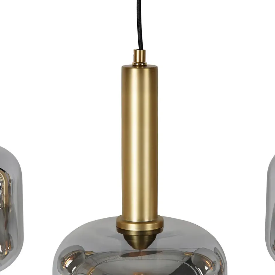 Qazqa hanglamp zuzanna grijs e27
