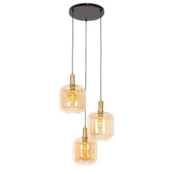Qazqa hanglamp zuzanna oranje e27