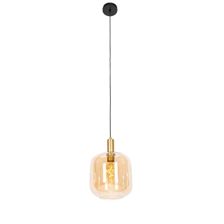 Qazqa hanglamp zuzanna oranje e27