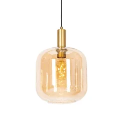 Qazqa hanglamp zuzanna oranje e27