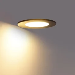 Qazqa inbouwspot blanca zwart geïntegreerde led