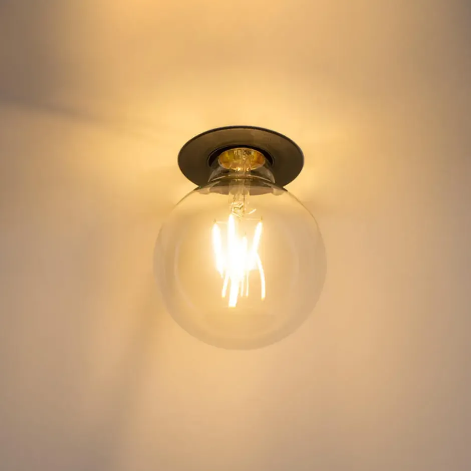Qazqa inbouwspot insight zwart e27