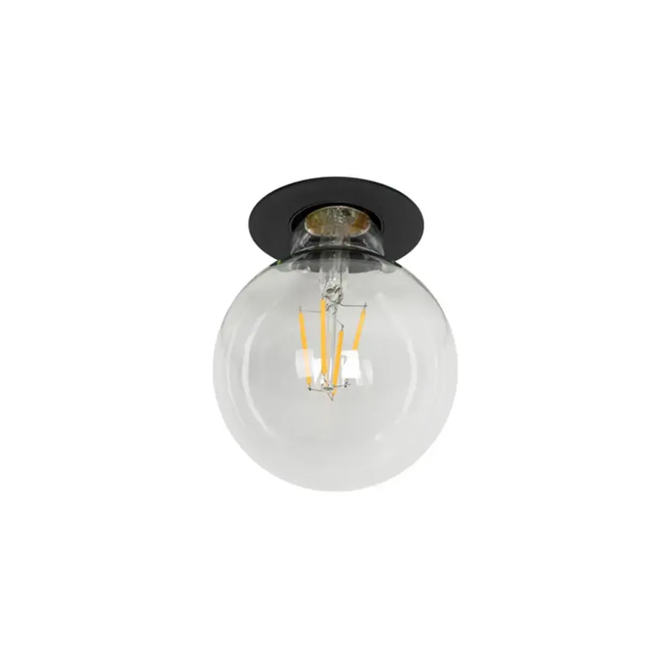 Qazqa inbouwspot insight zwart e27