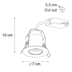 Qazqa inbouwspot insight zwart e27