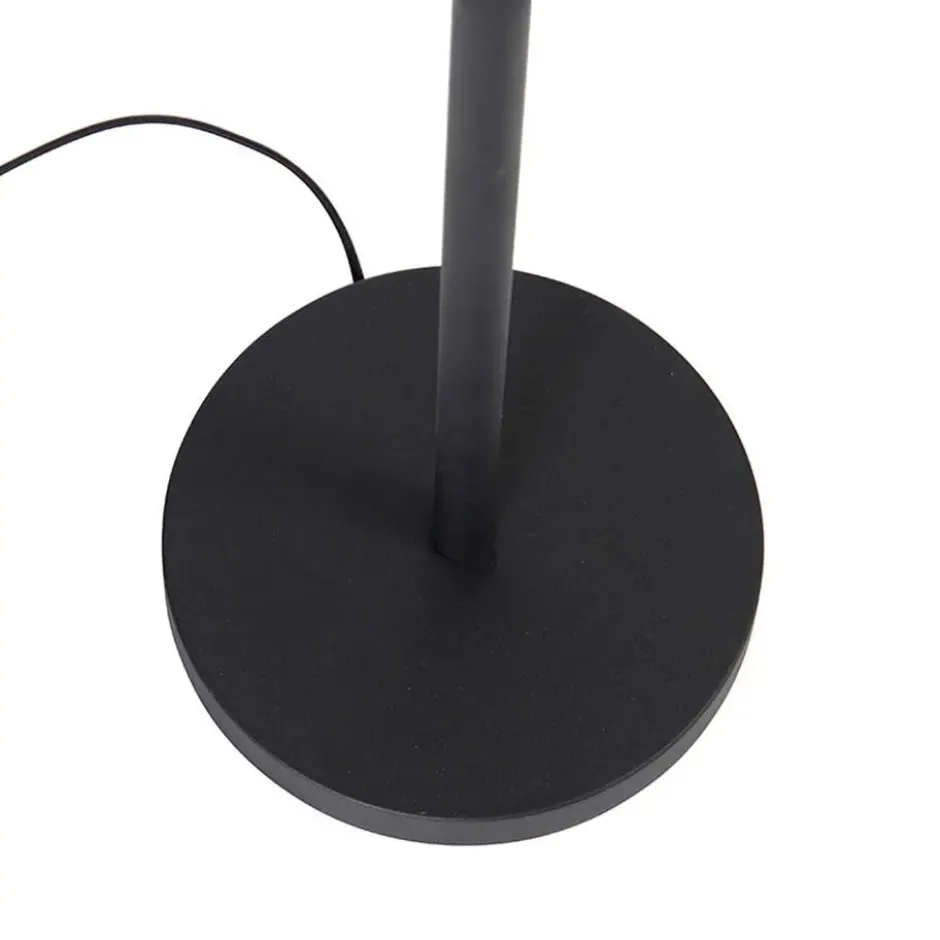 Qazqa lamp met leesarm retro zwart e27