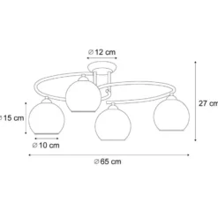 Qazqa plafondlamp alanis goudkleurig e14