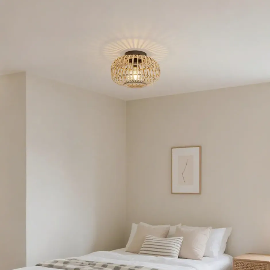 Qazqa plafondlamp amira beige e27