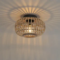 Qazqa plafondlamp amira beige e27