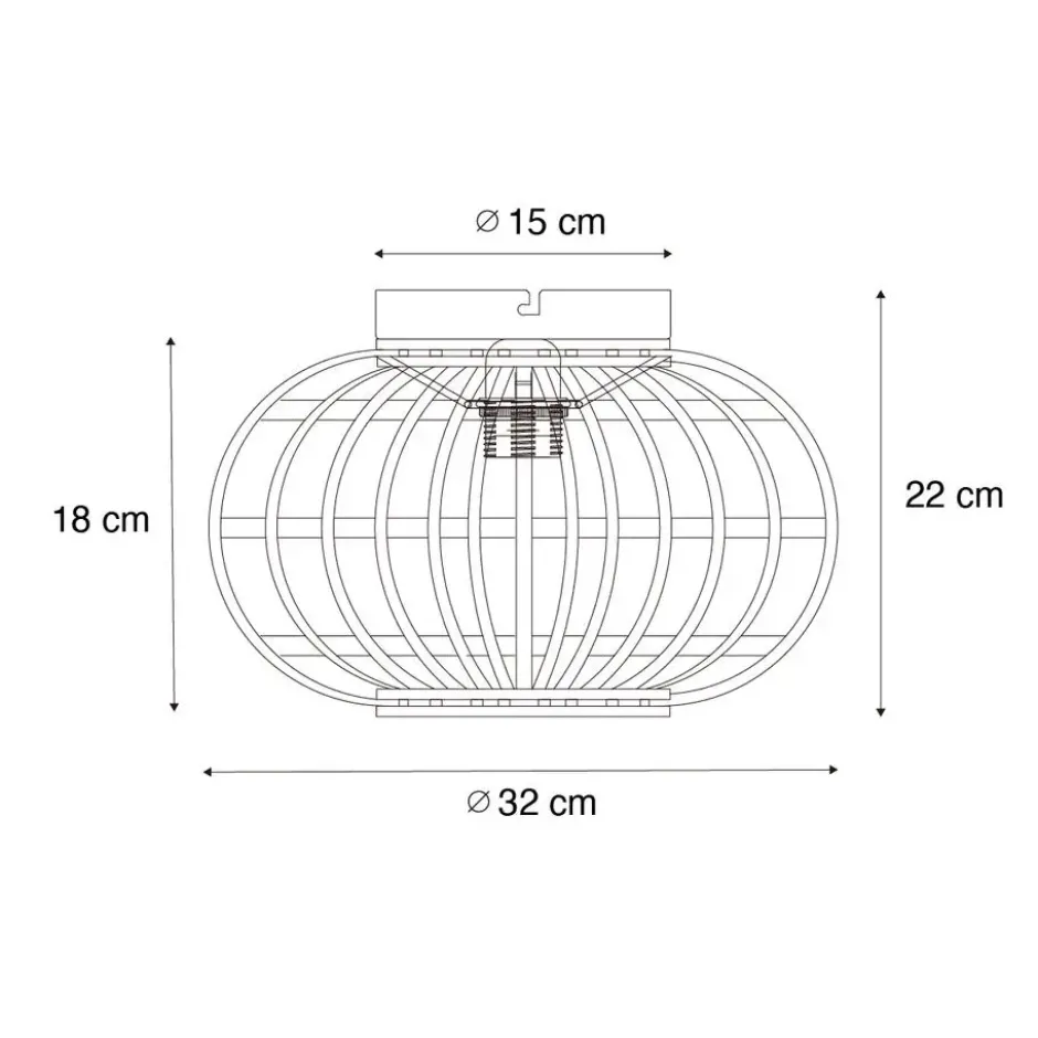 Qazqa plafondlamp amira beige e27