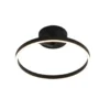 Qazqa plafondlamp anello zwart geïntegreerde led