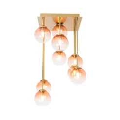 Qazqa plafondlamp athens roze g9