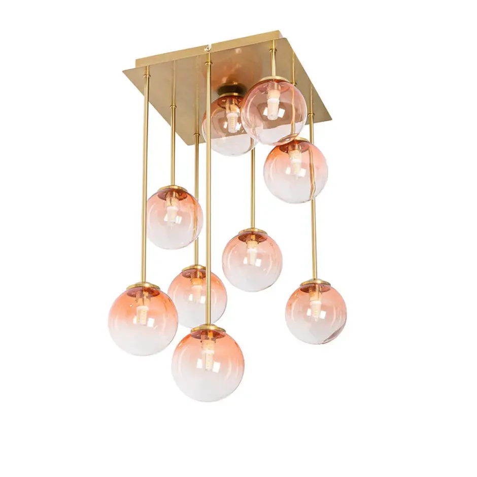 Qazqa plafondlamp athens roze g9