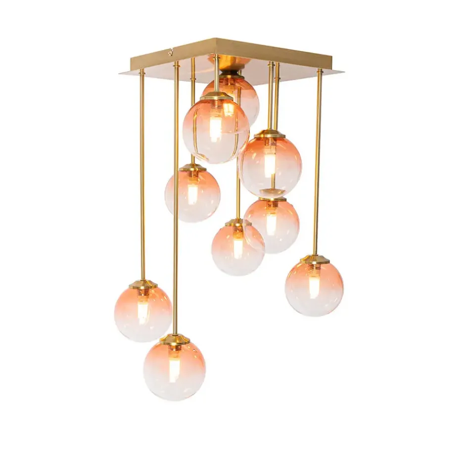 Qazqa plafondlamp athens roze g9