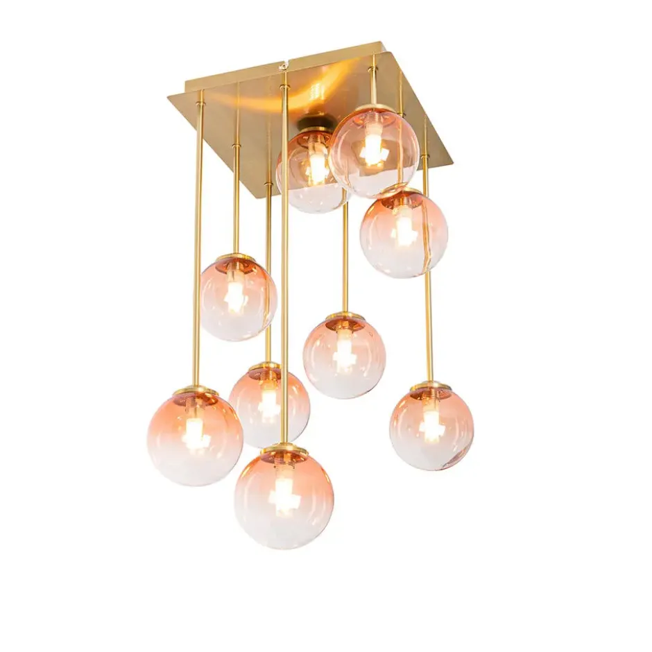 Qazqa plafondlamp athens roze g9