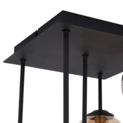 Qazqa plafondlamp athens zwart g9