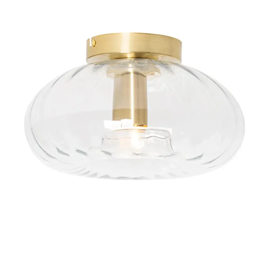 Qazqa plafondlamp ayesha goudkleurig e27