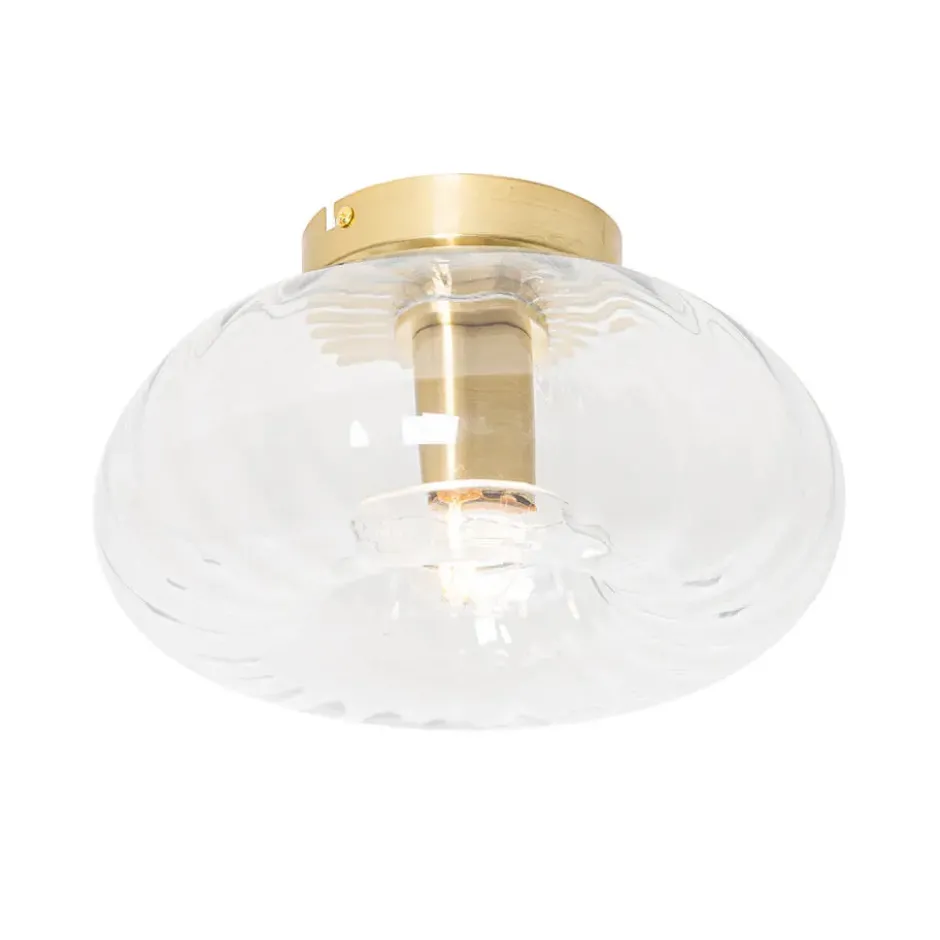 Qazqa plafondlamp ayesha goudkleurig e27