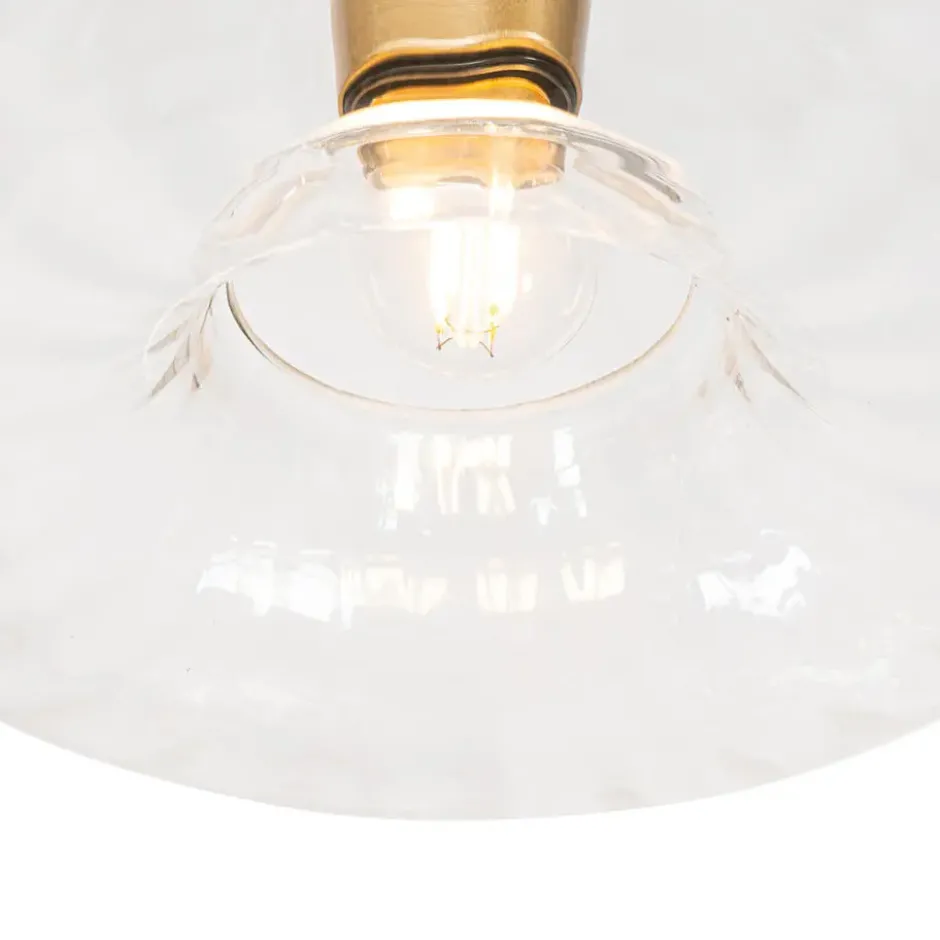 Qazqa plafondlamp ayesha goudkleurig e27