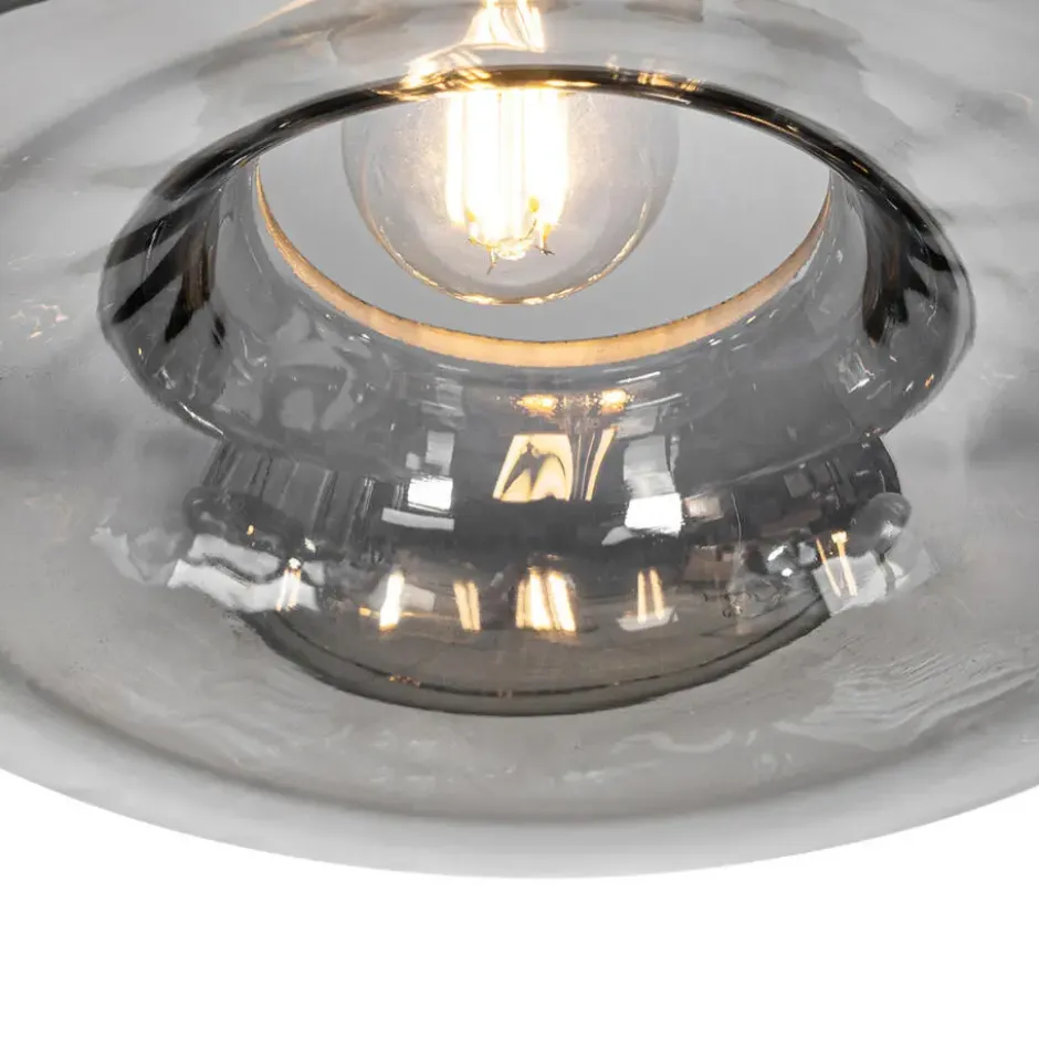 Qazqa plafondlamp ayesha zwart e27
