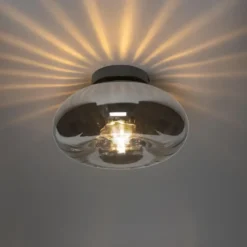 Qazqa plafondlamp ayesha zwart e27