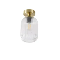 Qazqa plafondlamp banci goudkleurig e27