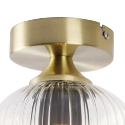 Qazqa plafondlamp banci goudkleurig e27