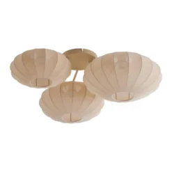 Qazqa plafondlamp bida beige e27