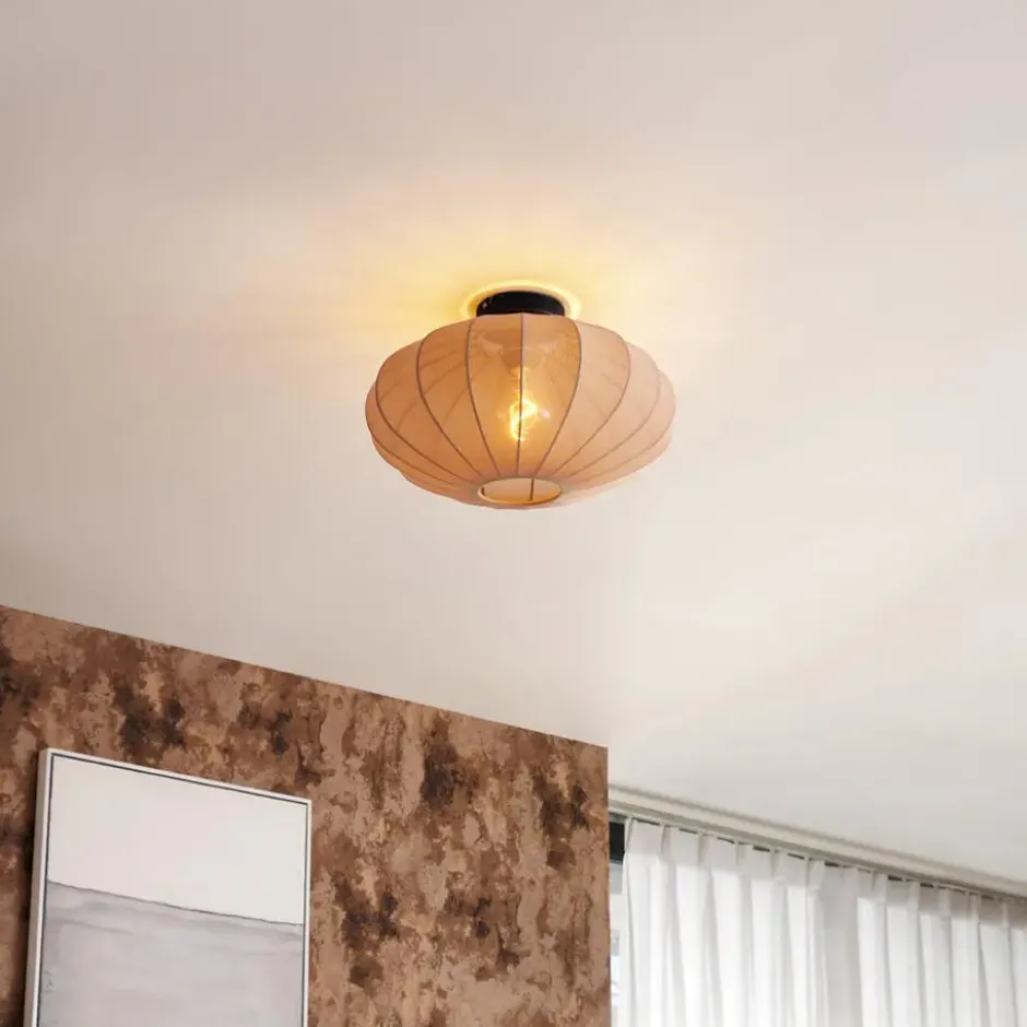 Qazqa plafondlamp bida bruin e27
