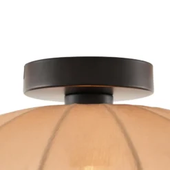 Qazqa plafondlamp bida bruin e27