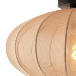 Qazqa plafondlamp bida bruin e27