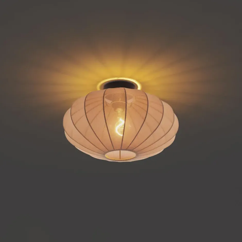 Qazqa plafondlamp bida bruin e27