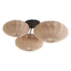 Qazqa plafondlamp bida bruin e27