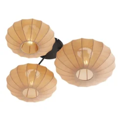 Qazqa plafondlamp bida bruin e27