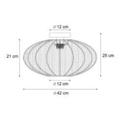 Qazqa plafondlamp bida wit e27