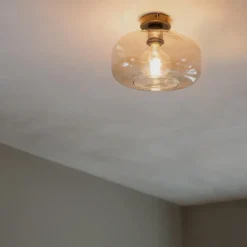 Qazqa plafondlamp bizle beige e27