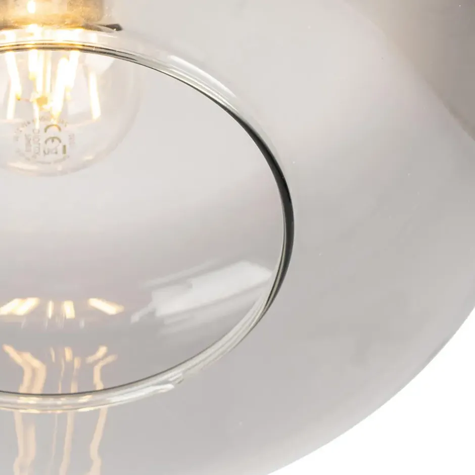 Qazqa plafondlamp bizle grijs e27
