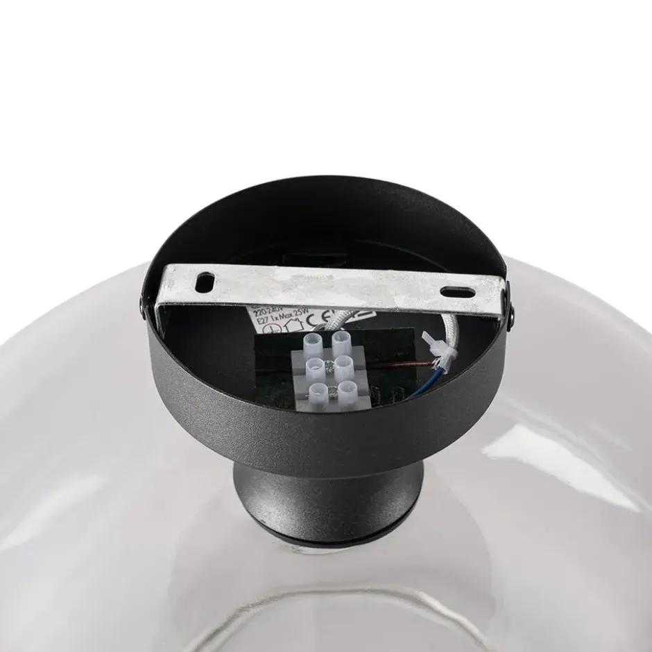 Qazqa plafondlamp bizle grijs e27