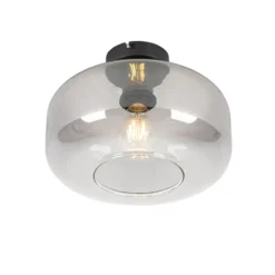 Qazqa plafondlamp bizle grijs e27