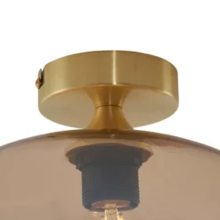 Qazqa plafondlamp busa goudkleurig e27