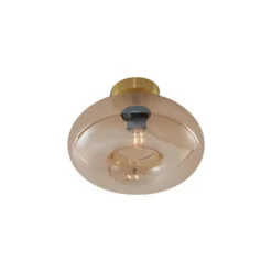 Qazqa plafondlamp busa goudkleurig e27