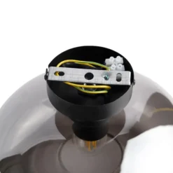 Qazqa plafondlamp busa zwart e27
