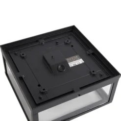 Qazqa plafondlamp charlois zwart e27