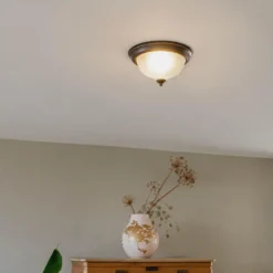 Qazqa plafondlamp classico bruin e27