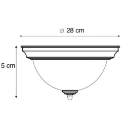 Qazqa plafondlamp classico bruin e27