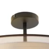 Qazqa plafondlamp drum duo bruin e27